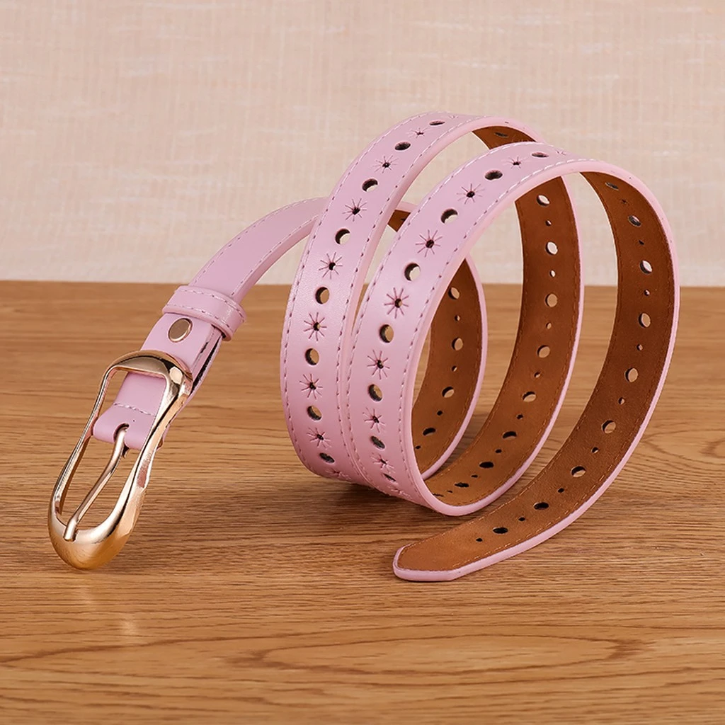 Women Fashion Wide Leather Belt Pure Color Waistband Carved Cow Skin Belts For Jeans Top Quality Female Straps Vintage Femme 916