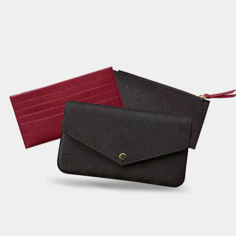 

3 in 1 Customized Design Women's Stainless Chain Shoulder Bags Louis Handbag 21x12x 3cm Female Purse