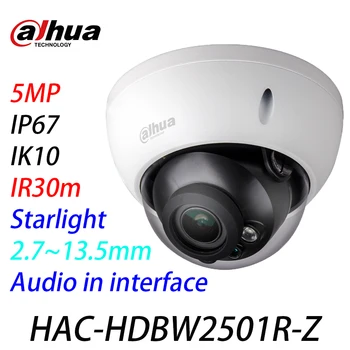 

Dahua HAC-HDBW2501R-Z 5MP Starlight HDCVI IR30m Vandal-proof WDR Audio in interface 2.7-13.5mm motorized lens Dome Camera