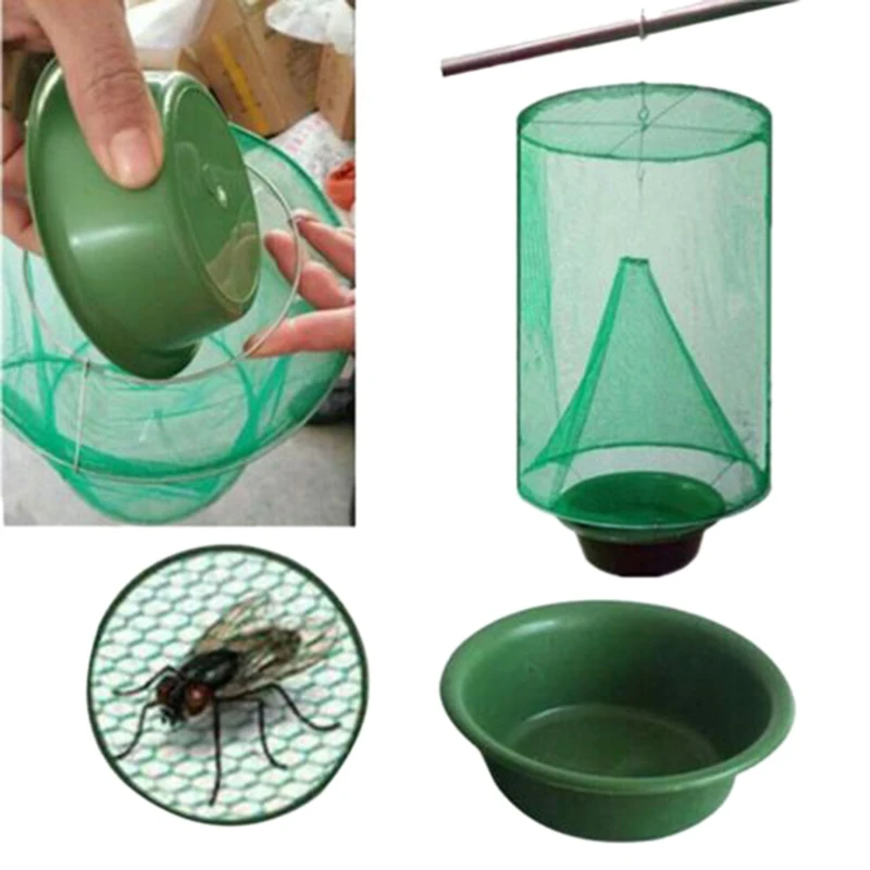 

TOP!-5 Pcs Folding Fly Cage Reusable Flycatcher Flycatcher Hanging Ranch Trap Catcher Flycatcher Most Effective Powerful Capture