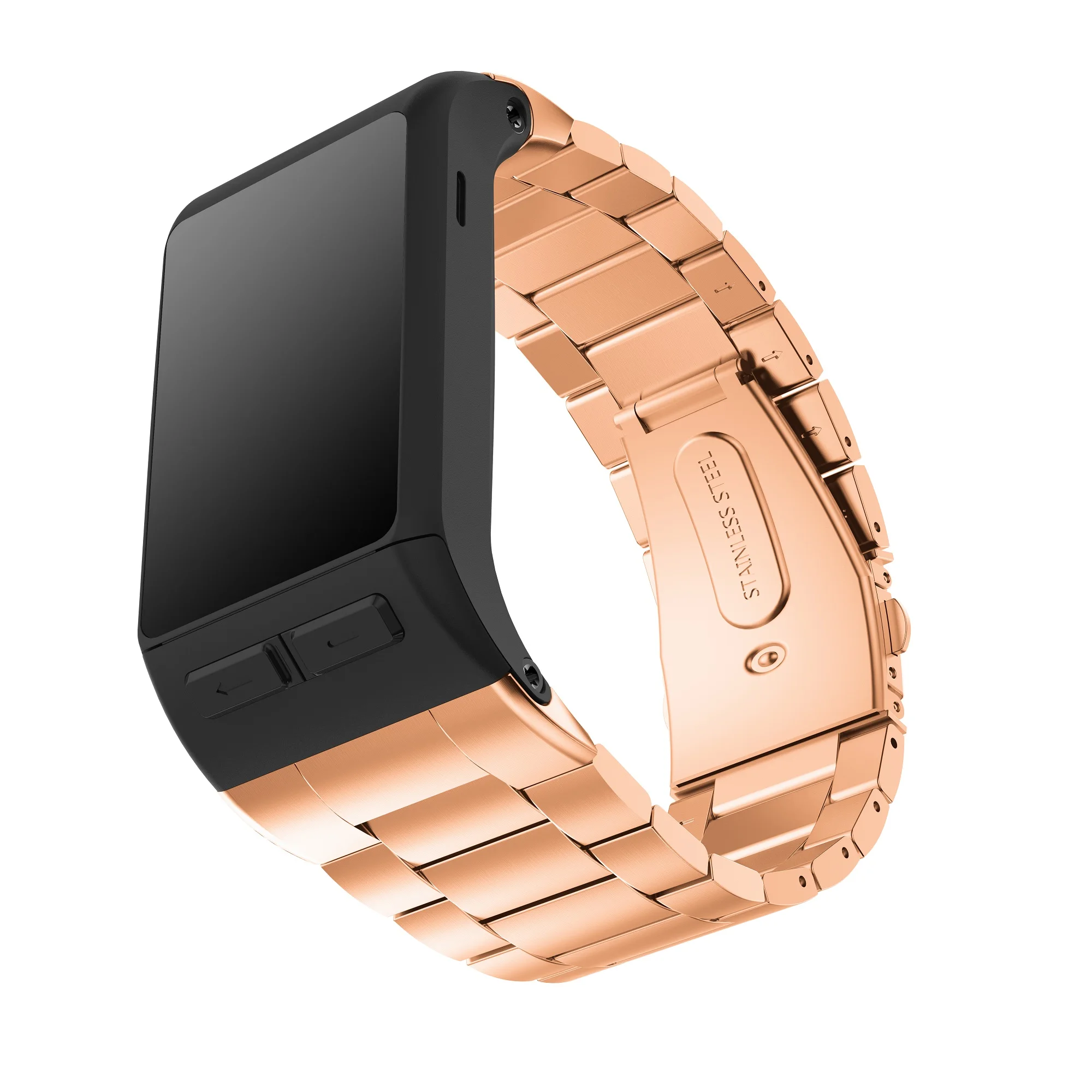Rose gold Ремешок для наручных часов из нержавеющей стали для Garmin Vivoactive HR, металлический сменный ремешок только для Garmin Vivoactive HR Sports gps - Цвет ремешка: Rose gold