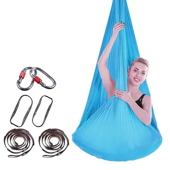 

Indoor Elastic Aerial Yoga Hammock Swing Latest Multifunction Anti-gravity Yoga Belts for Yoga Training Yoga for Sporting