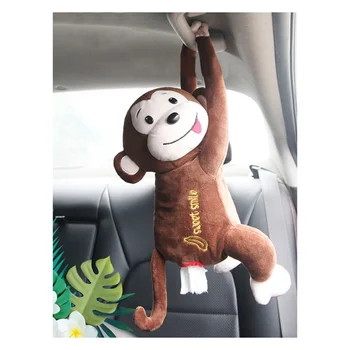 

Car Tissue Box Cartoon Monkey Home Car Hanging Paper Napkin Tissue Box Cover Holder Portable Paper Box /8 /1