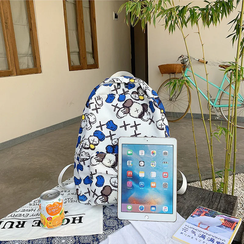 

2019 Autumn New Style Korean-style INS Hot Selling Cartoon Sesame Street WOMEN'S Backpack Large Capacity Canvas School Bag