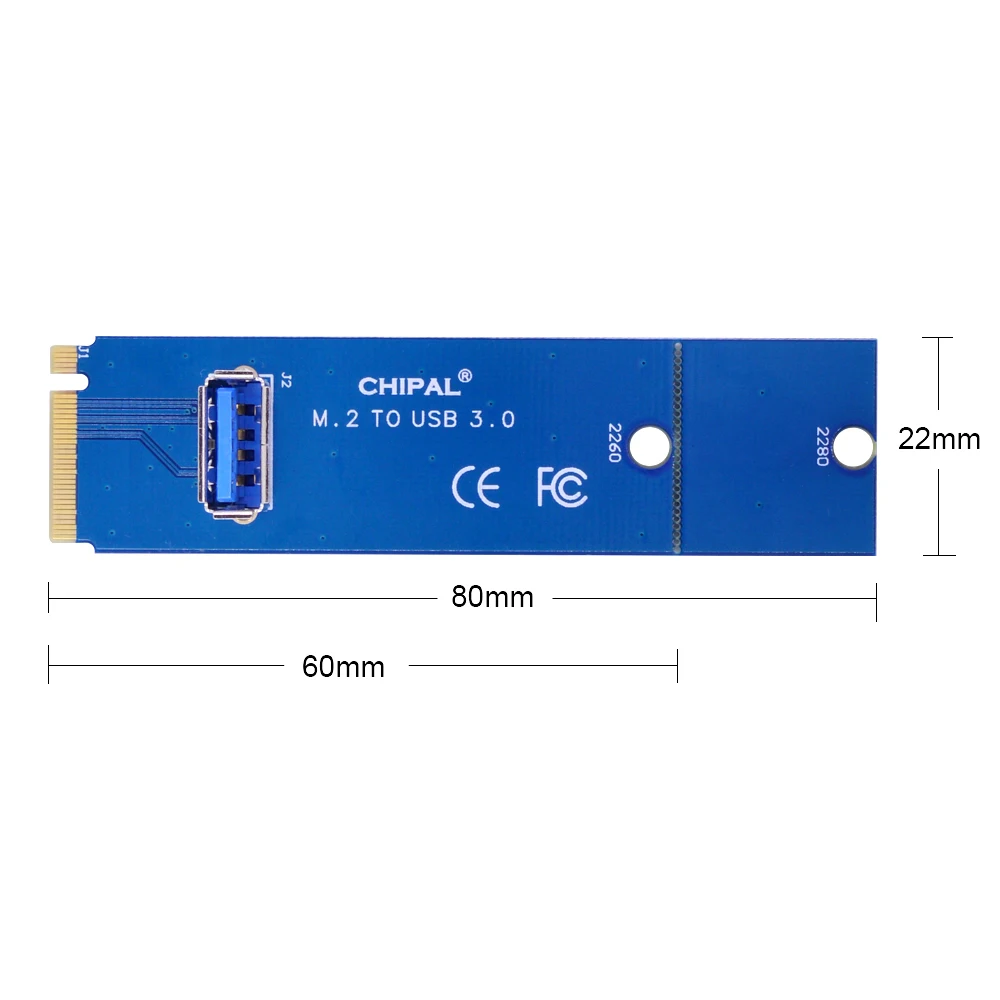 NVMe to PCIe Adapter Card CHIPAL 5Gbps NGFF M.2 to USB 3.0