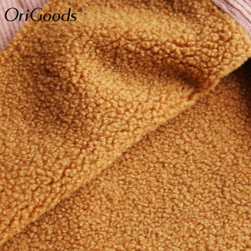 OriGoods, женский жилет, пальто, без рукавов, толстый, теплый, зимний жилет, Флокированный флис, плюс размер, жилет, розовый, винтажная верхняя одежда, жилет, пальто, H076