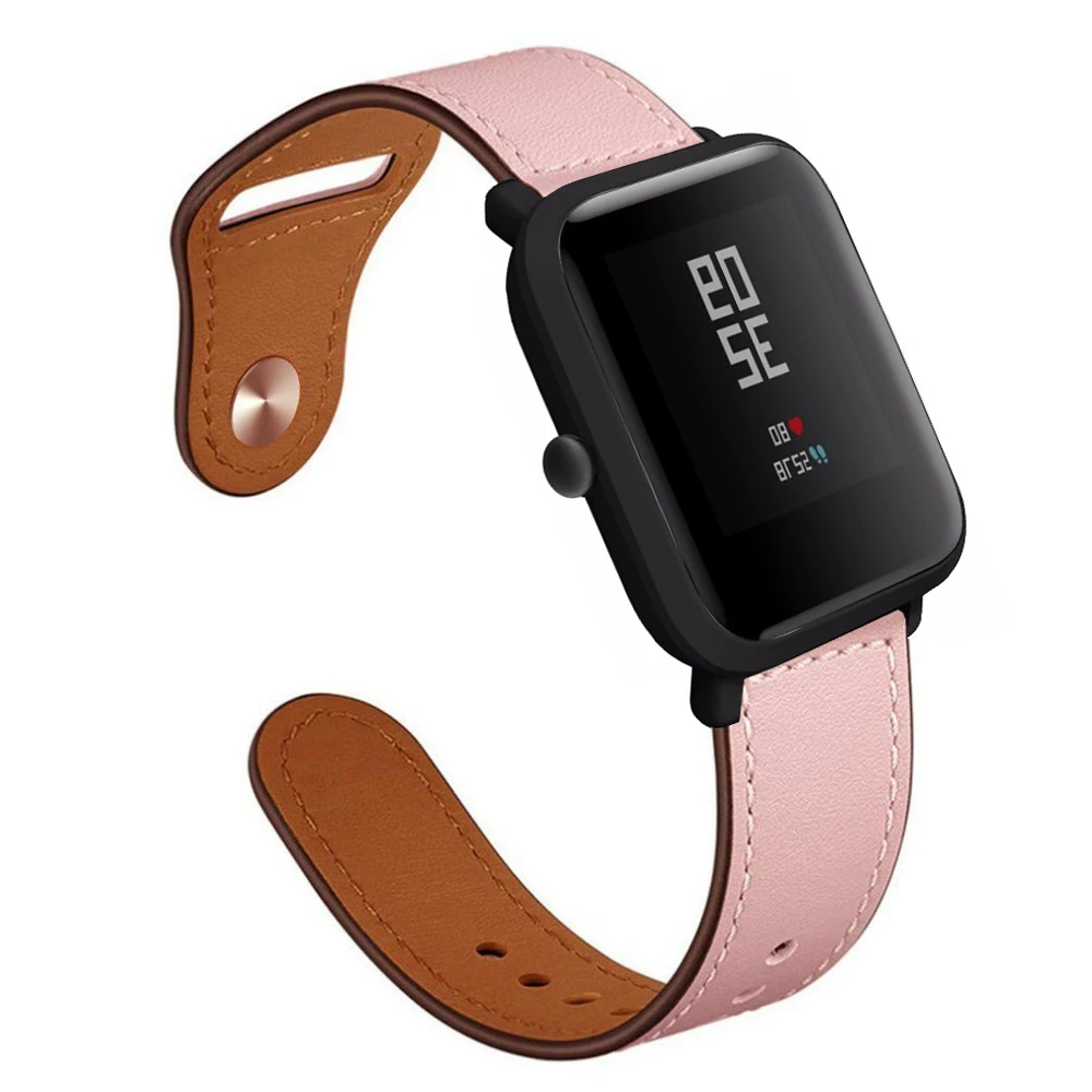 Новая натуральная кожа для Xiaomi huami Amazfit Bip BIT/Amazfit GTS ремешок для часов фитнес-браслет для Amazfit GTS - Цвет: 2