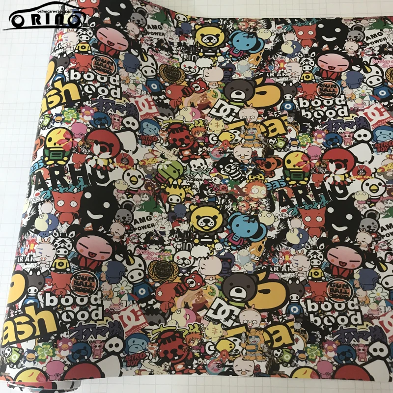 Cartoon JDM Sticker Bomb Vinyl Film-2