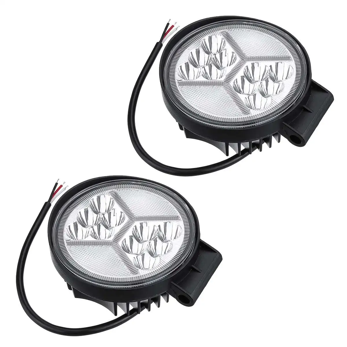 12V 24V 60W Светодиодный светильник для вождения с круглым точечным Бампером для внедорожной лодки для Jeep SUV