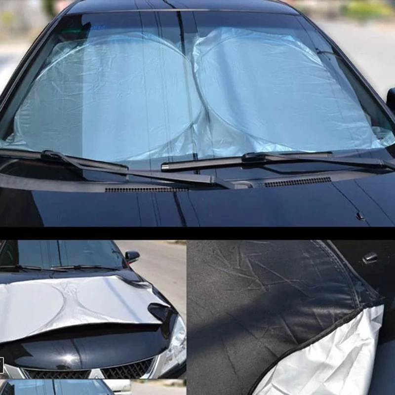 

New Sunshade Car shade Car UV Front Glass Cut Folding Wire Type With Storage Bag General-purpose Size Accessories