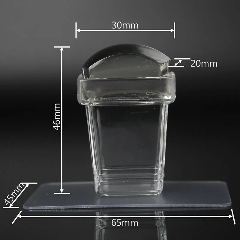 1 набор прозрачные силиконовые стемперы для дизайна ногтей + пластиковый скребок