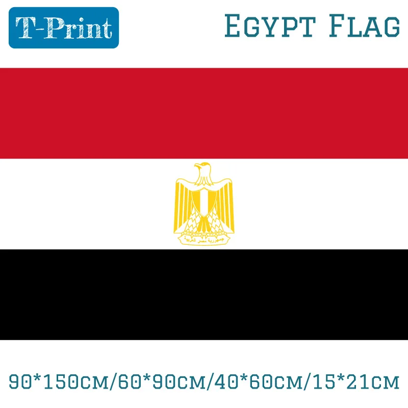 

Free shipping 90*150cm/60*90cm/40*60cm/15*21cm Egypt National Flag For World Cup / National Day / Olympic Games