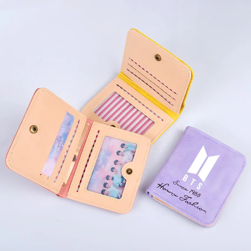 

BTS Wallet Related Should Aid Short Wallet Student Wallet Candy-Colored Cute Purse