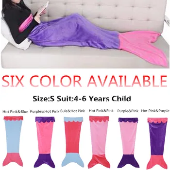 

Quilt Fleece Mermaid Blanket For Bed Tail Throw Plush Plaid On Sofa Bed Fluffy Bedspreads Knitted Children Kid 95 x 90cm