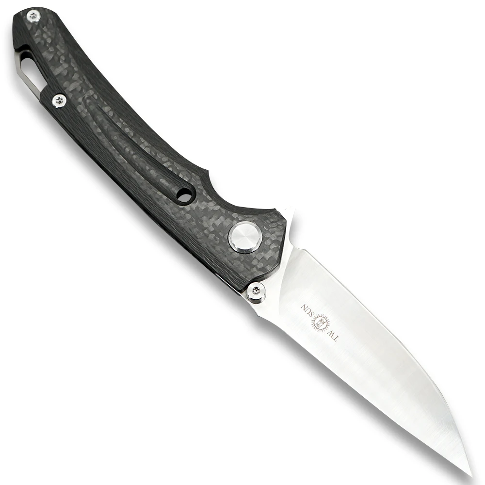 TWOSUN 14C28N лезвие Флиппер складной нож карманный нож Тактический охотничий нож Открытый походный инструмент EDC титановый быстро открытый TS182