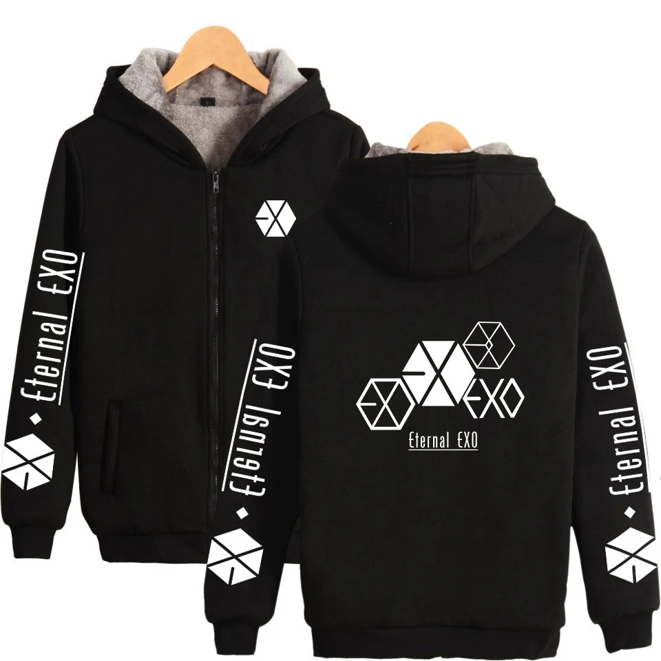 EXO PLANET#5 принт хип хоп Kpop Повседневная Уличная модная популярная парка Basic на молнии уличная сохраняющая тепло парки свободного покроя