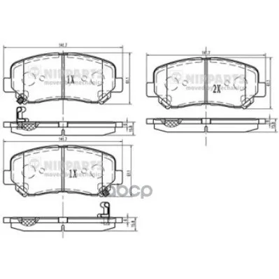 Колодки Тормозные Mazda Cx-5 11- Передние Nipparts N3603073 Nipparts арт. N3603073