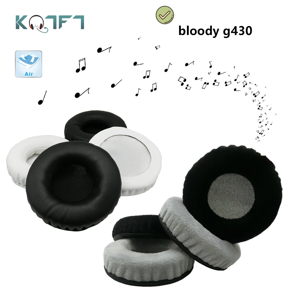 

KQTFT flannel 1 Pair of Replacement Ear Pads for bloody g430 Headset EarPads Earmuff Cover Cushion Cups