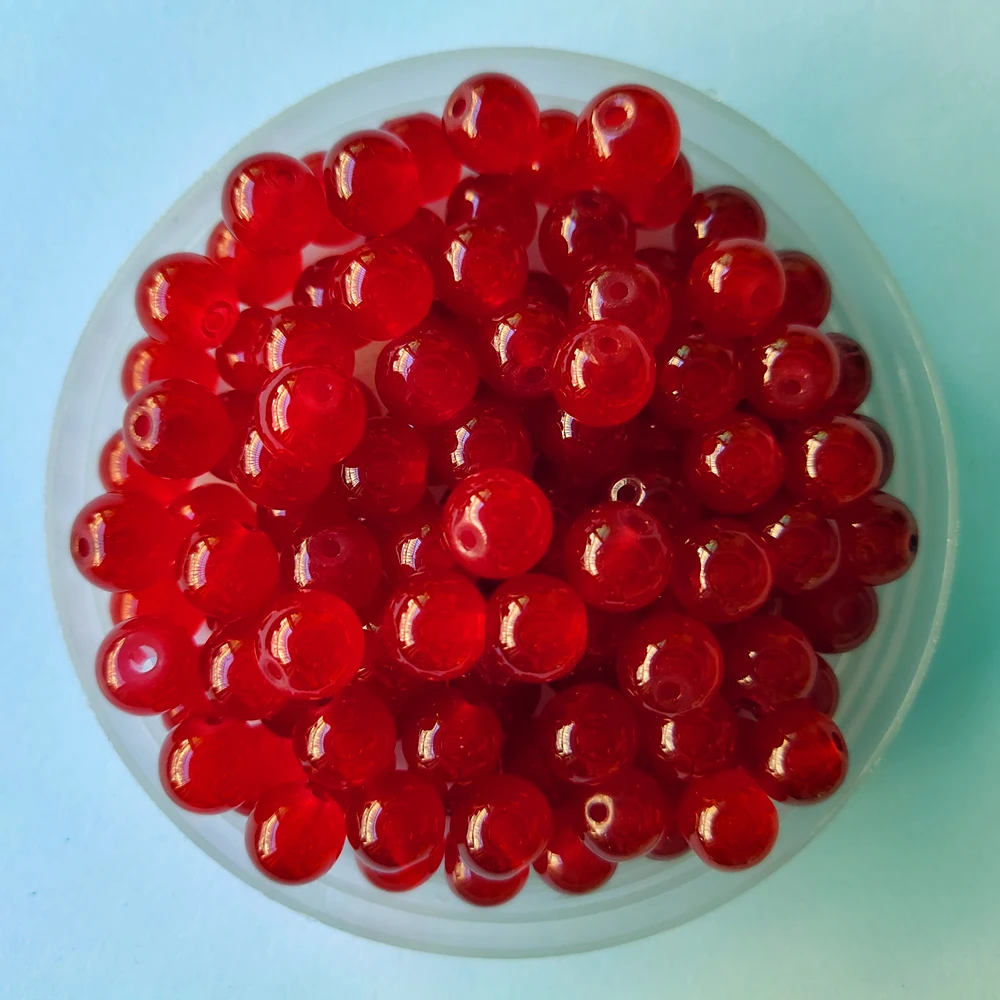 Siam Sapphire Round Natural Beads Jade Material Glass Loose Stone For DIY Bracelet Necklace Jewelry Making 4 6 8 10 12mm stone beads