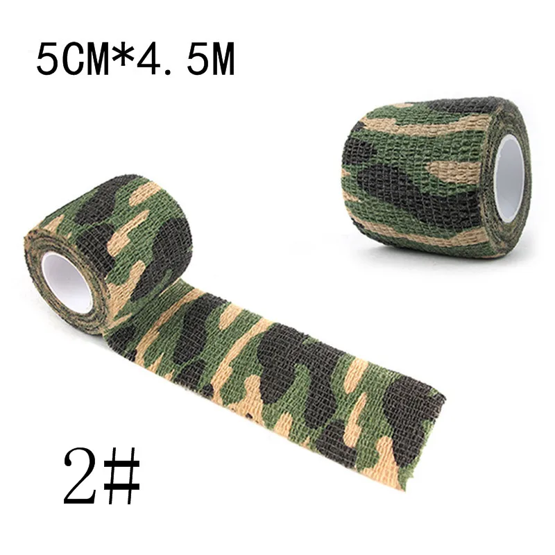2 MUMIAN, 12 цветов,, 5 см x 4,5 м, Армейский Камуфляж, инструмент для охоты, стрельбы, камуфляжная невидимая лента, водонепроницаемая, прочная - Цвет: 2