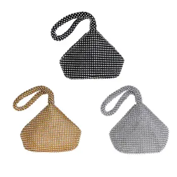 

Hot Sale Sweet Fashion Rhinestone Clutch Bags Banquet Evening Party Handbags Ladies Female Elegant Purse