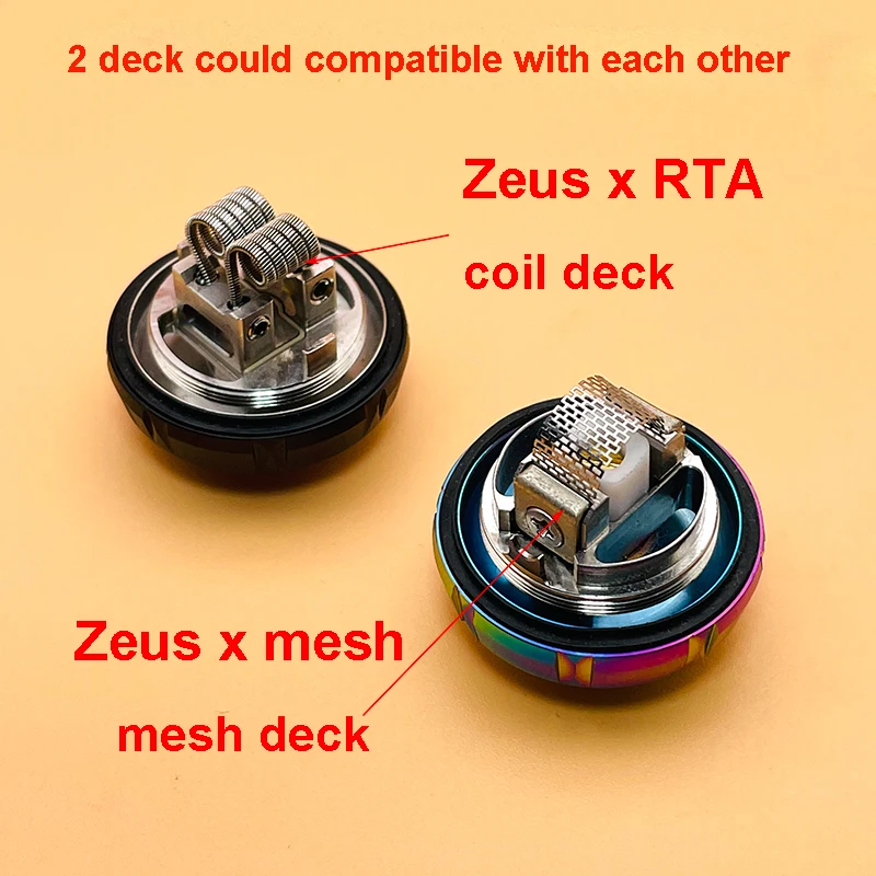 DSXvape-atomizador zeus x rta zeus x mesh rta, 3,5 ml/4,5 ml, 25mm, doble bobina Ni80 con cubierta de malla, tanque reconstruible, vaporizador - Imagen 3