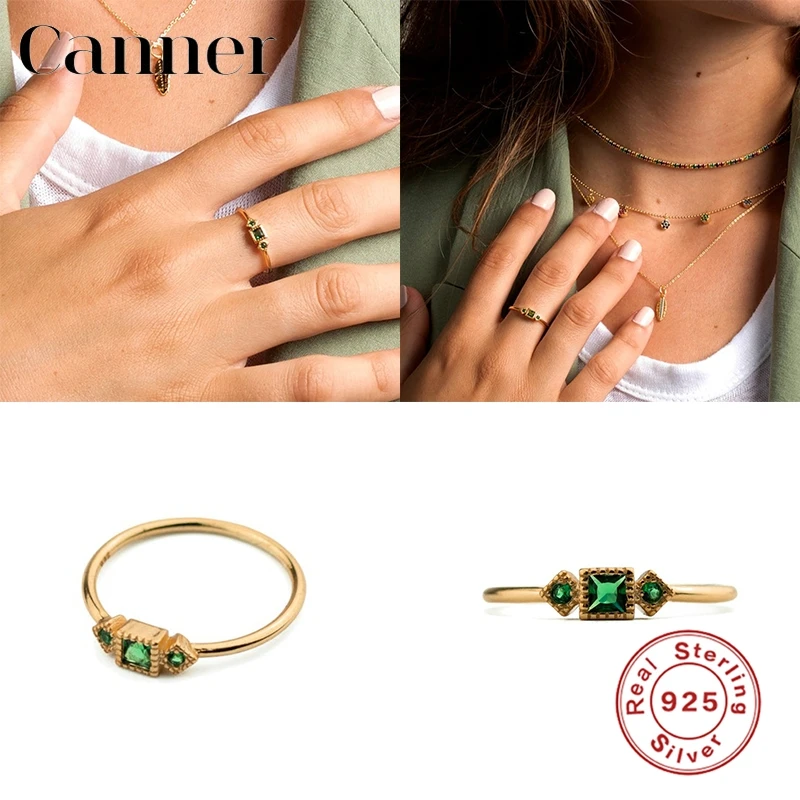 Кольцо женское из серебра 7/8 пробы с зеленым цирконием ааааа 6/925 размеров|Кольца| |