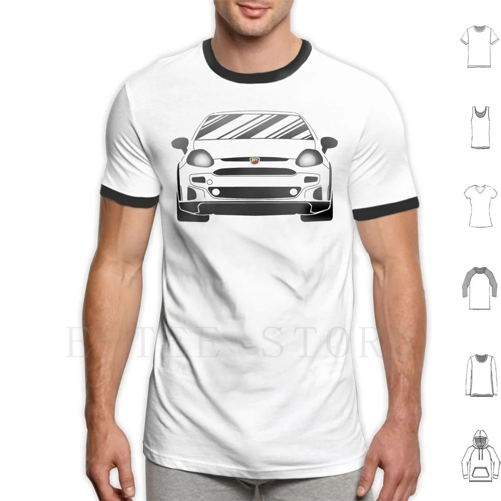 Abarth Evo Point T Shirt Cotone Uomo Stampa Fai Da Te Fiat Abarth Point Evo Pinifarina