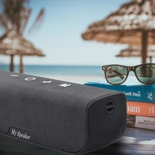 Портативный беспроводной Bluetooth динамик IPX5 Водонепроницаемый сабвуфер hi-fi звук динамик для ТВ компьютера ПК Открытый Душ Прати