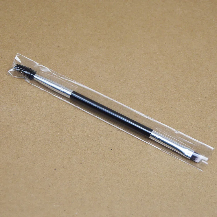Factory Currently Available Oblique Double Headed Eyebrow Brush Eyelash Curler Spiral Brush Double-ended Makeup Brush Beauty Too