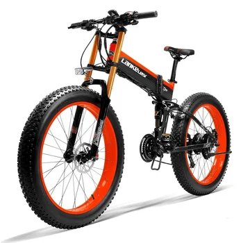 

X Super Quality LANKELEISI 26" inch Fat Tire 1000W Electric Bike 1000W Electric Bicycle with 48V 13AH Panasoni'c