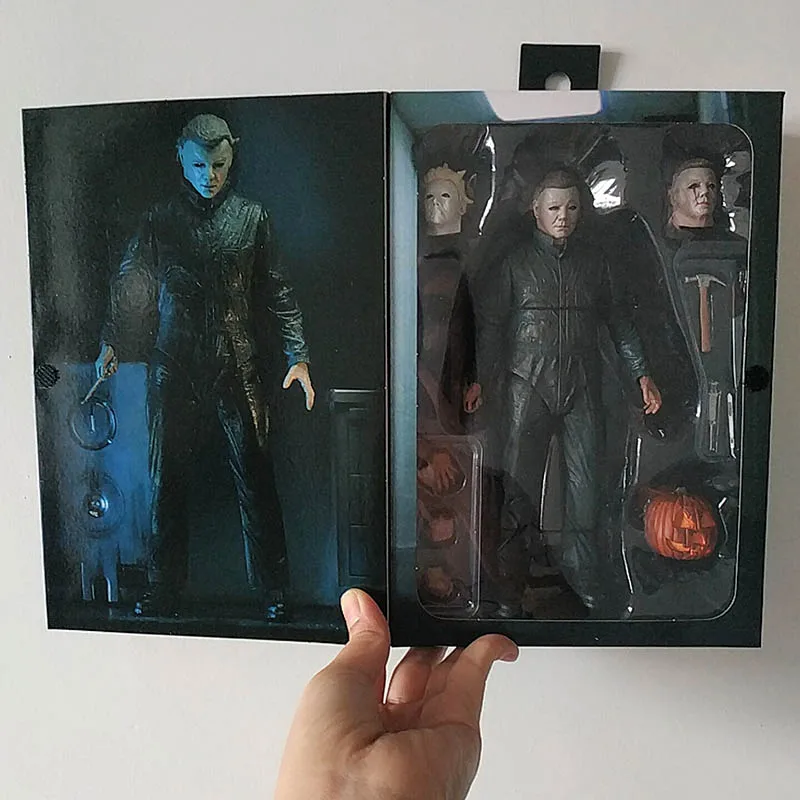 Светодиодный фонарь в виде тыквы Майкла Майерса на Хеллоуин Kotobukiya Horror John Carpenter's Laurie Strode, модель игрушки, куклы