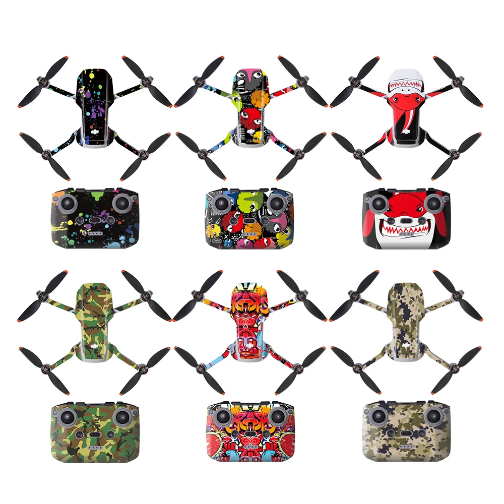 Sticker Waterproof PVC Drone Body Skin Protective Arm Remote Control Protector for DJI Mini 2 for DJI Mini 2 SE Accessories drone accessories