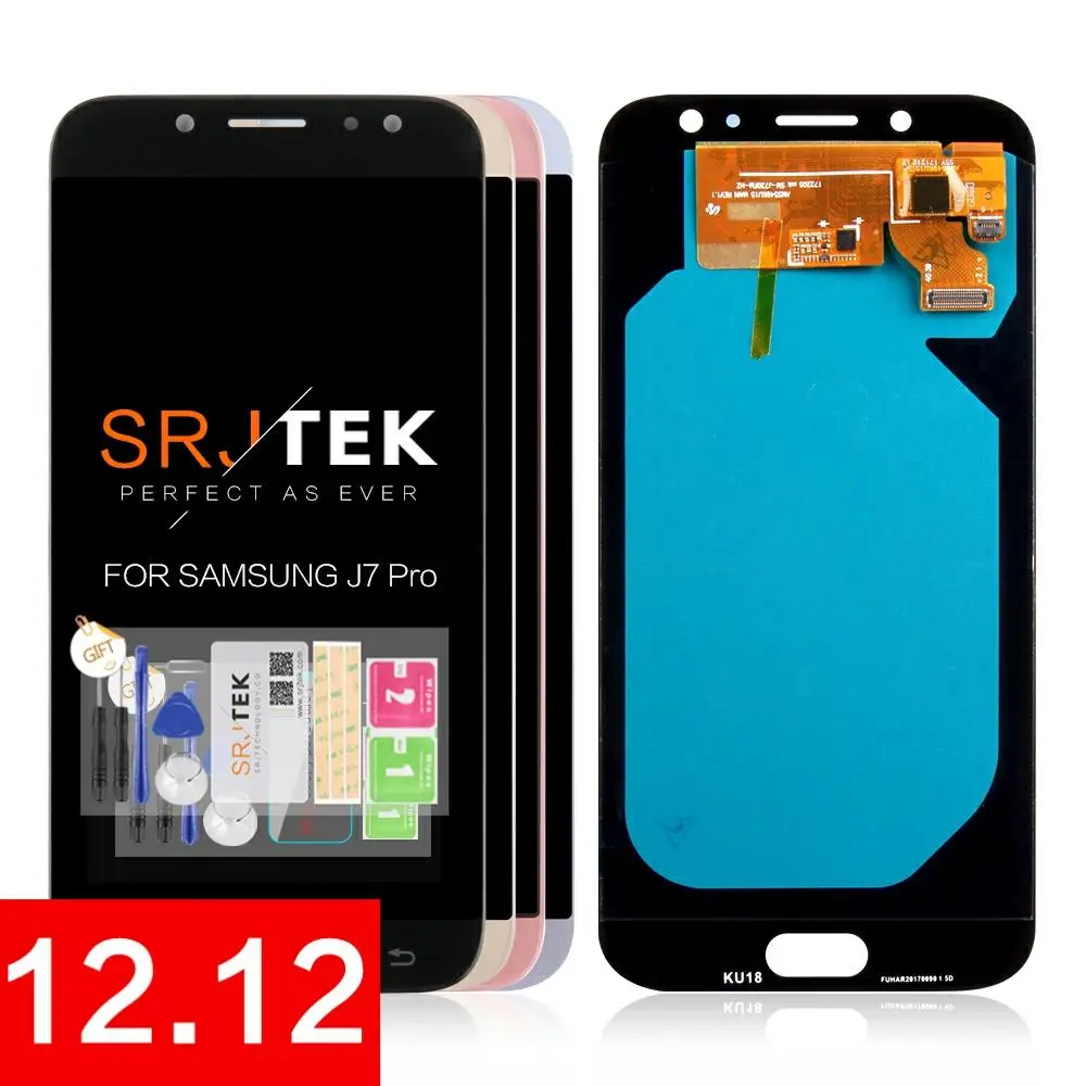 Skup 100% oryginalny super amoled do Samsung Galaxy J7 Pro 2017 J730 J730F wyświetlacz LCD ekran dotykowy digitizer montaż wymiana lcd