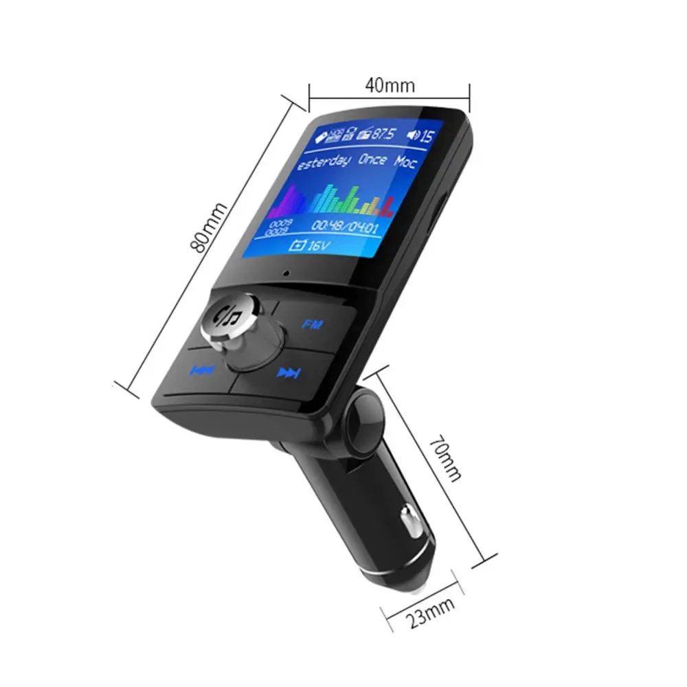 Bluetooth fm-передатчик для автомобиля беспроводной радио адаптер 2 USB зарядное устройство mp3-плеер