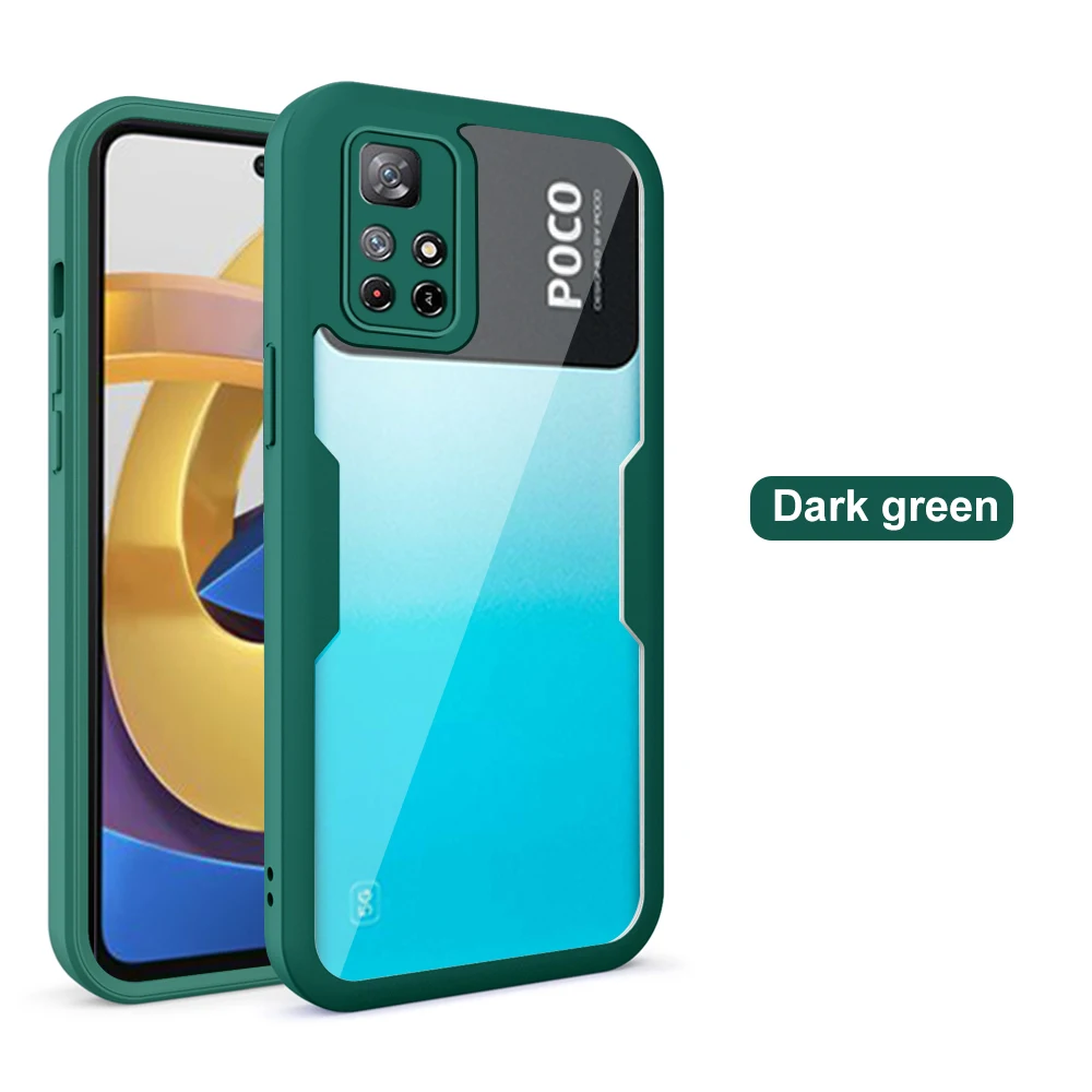 iphone 11 Pro Max clear case 360 ° מלא להגן על מעטפת כיסוי עבור Xiaomi Poco M4 פרו 5G NFC מקרה TPU + מחשב כפול-צדדי עמיד הלם Coque על Poko Pocco קטן M4Pro iphone 11 Pro Max  case