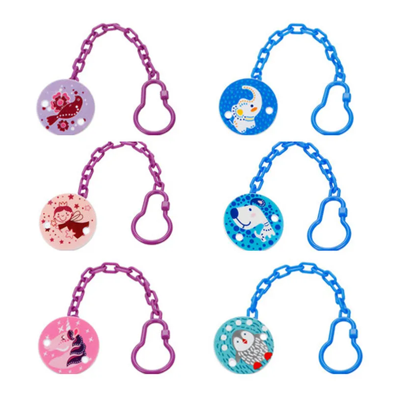 Baby Pacifier Chain Soothers Clip Holder Cartoon Animal Feeding Product Safe Soother Teether Clips Anti-lost Infant Pacifiers |