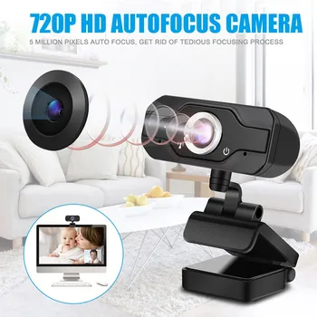

720P HD Megapixels USB2.0 Webcam Camera with MIC Clip-on for Computer PC Laptop With Noise Reduction Microphone