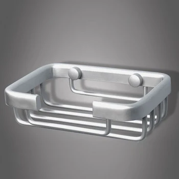 

Travel Storage Home Portable Aluminum Sliver Accessories Square Shampoo Bathroom Soap Shelf