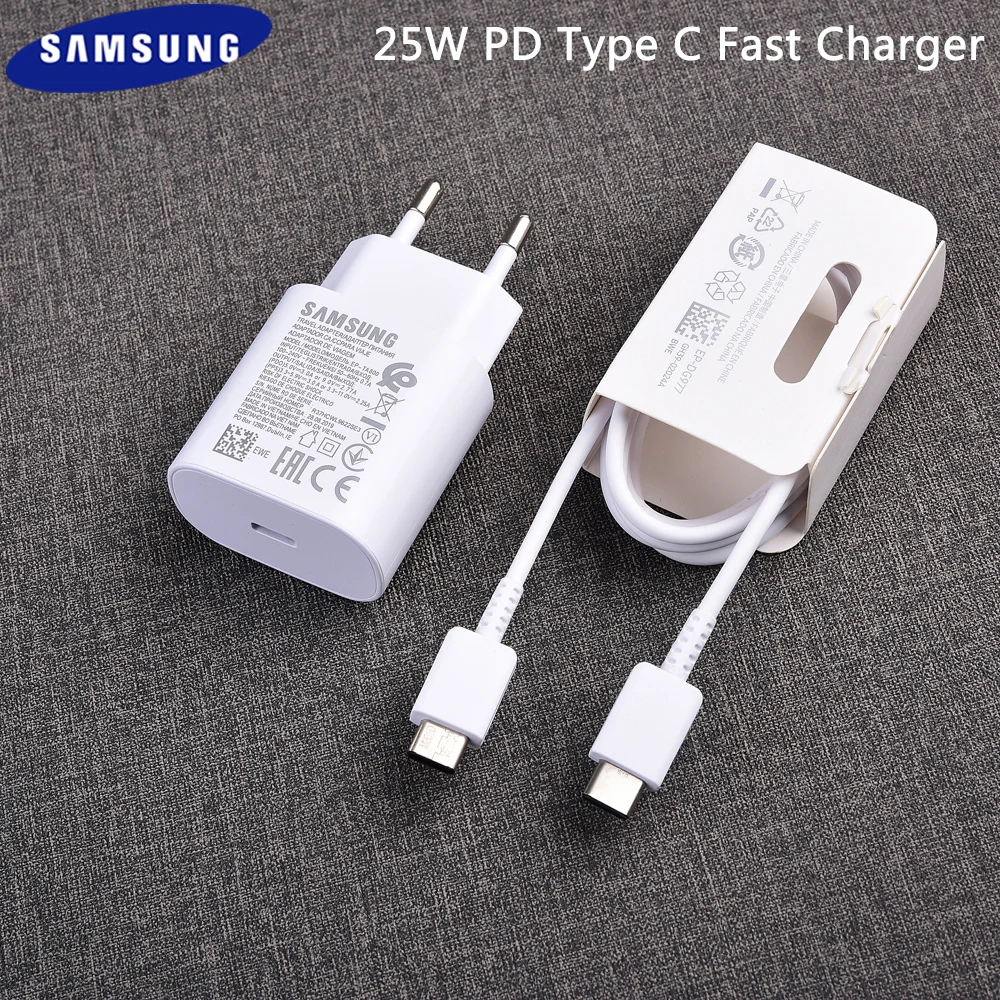 Samsung S20 Super Fast Charger Original 25W Quick Charge Adapter Type C
