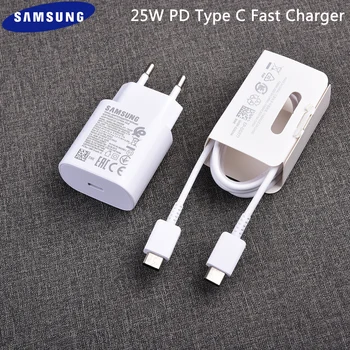 

Samsung S20 Super Fast Charger Original 25W Quick Charge Adapter Type C to Type C Cable For Galaxy S20 Plus Note 10 Plus/10 Lite