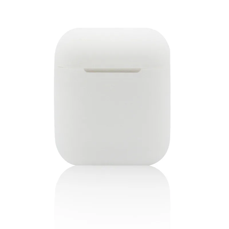 1 шт. ТПУ Силиконовые Bluetooth беспроводные наушники чехол для AirPods защитный чехол Аксессуары для кожи для Apple Airpods зарядная коробка - Цвет: Белый