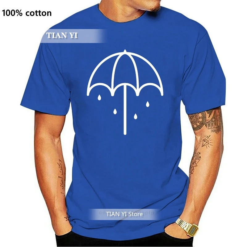 Nigikala tráeme el horizonte Bmth paraguas Logo hombre Casual T negro buena calidad de marca verano camisas de estilo 033034|Camisetas| AliExpress