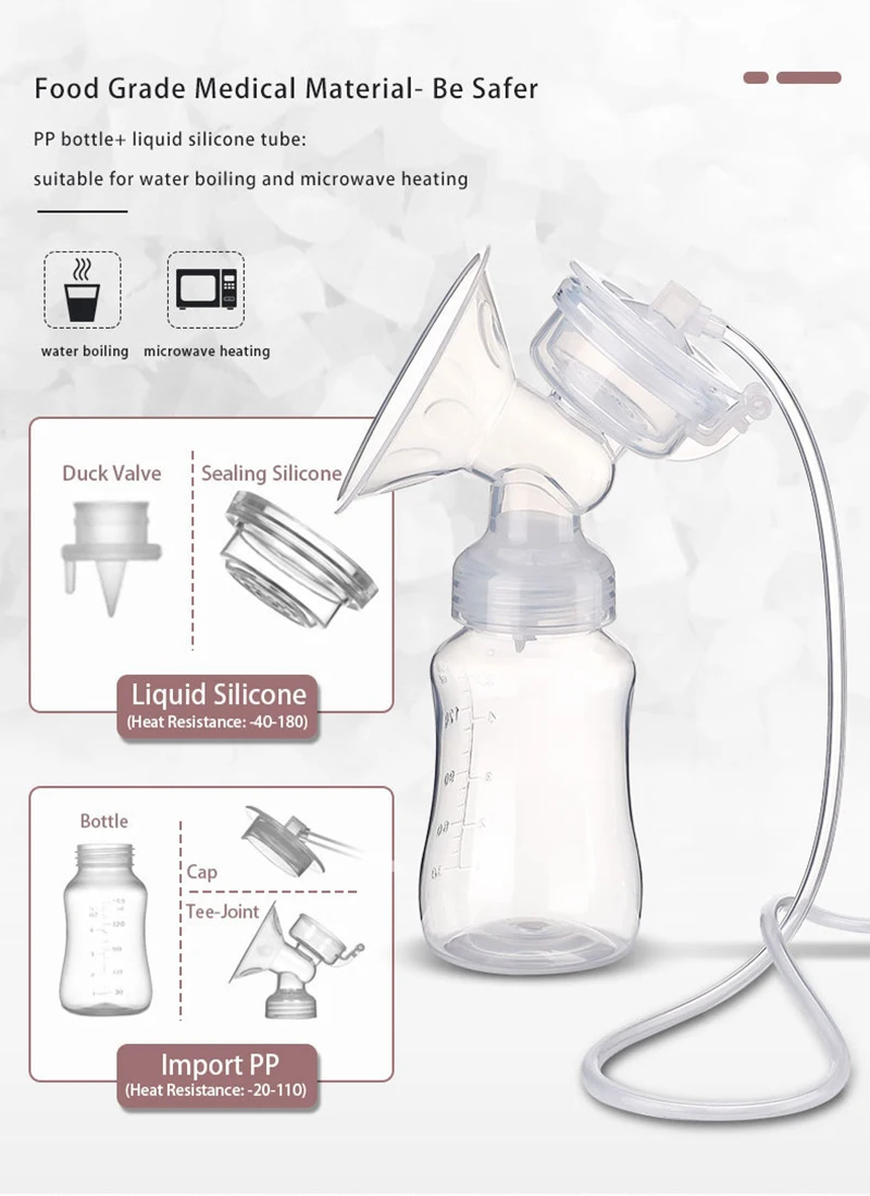 Double Electric Breast pumps Powerful Nipple Suction USB Intelligent Breast Pump With Baby Milk bottle Cold Heat Pad Nipples Electric breast pumps classic