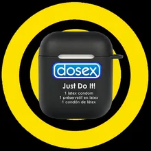 Забавный презерватив Dosex матовый мягкий термополиуретан корпусы гарнитурные для Apple Airpods 1/2 интересный защитный чехол для наушников Аксессуары для кожи