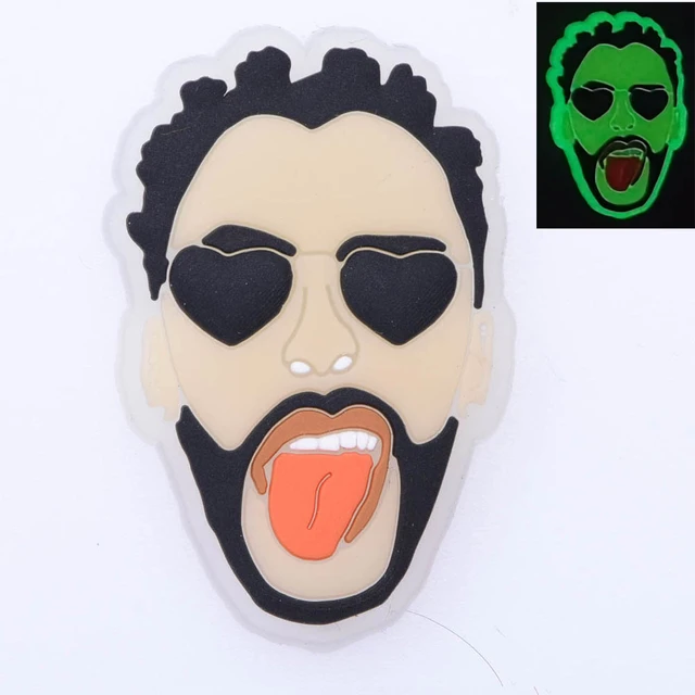 1pcs Glow in The Dark Croc Shoe Charms PVC Noctilucence Accessories Decoration Bad Bunny for Clogs JIBZ Button Charm Kids Gifts p2669