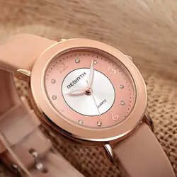 Силиконовые часы женские желе подарок креативные наручные часы для студентов модный тренд минималистичный горный хрусталь Reloj Mujer