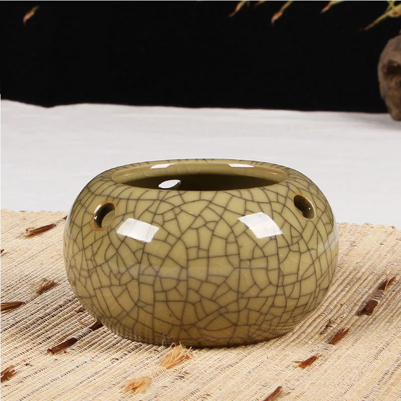 Longquan Celadon новая античная керамическая пепельница 3 - Цвет: Iron wire beige