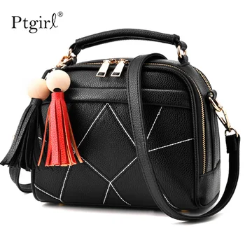 

Women Message Handbag Fashion Top-Handle Shoulder Bags Ptgirl Stylish Women Handbag PU Leather Cute Mini Messenger Женские сумки