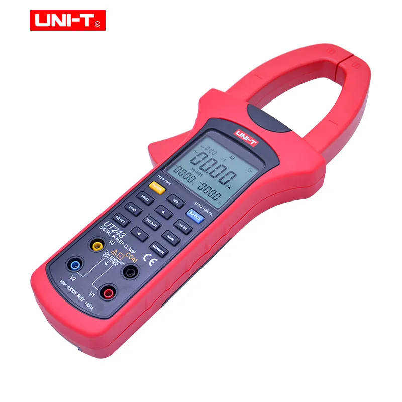 UNI-T UT243 цифровой клещи измеритель мощности и гармоник измеритель Амперметр 50 Гц~ 60 Гц